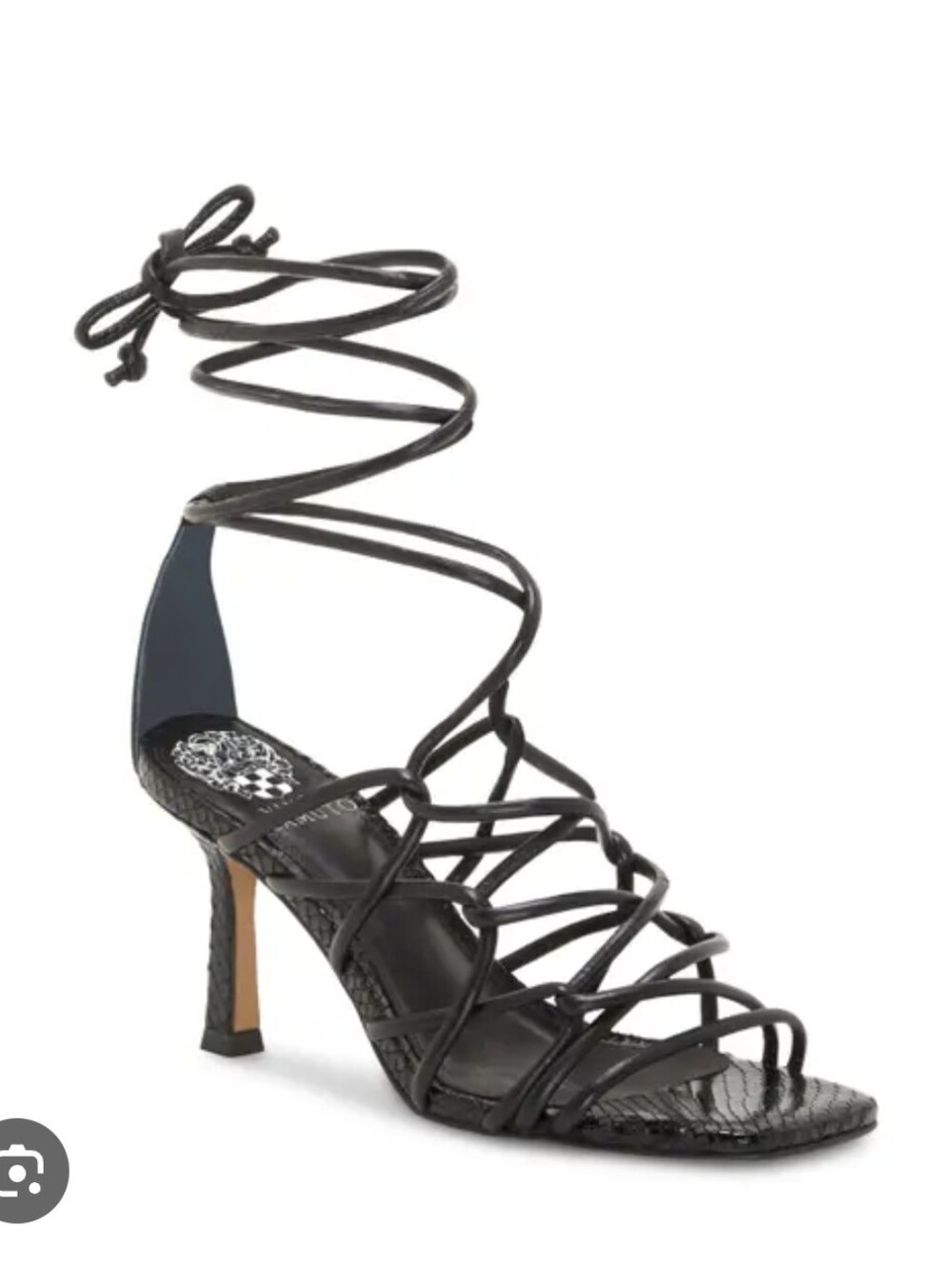 Vince Camuto | Black Strappy Lace-Up High Heel Sandals